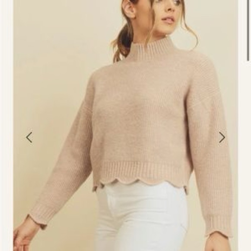 Cropped Mockneck Sweater M